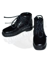 Molded Civilian High Top Shoes (Shiny Black)