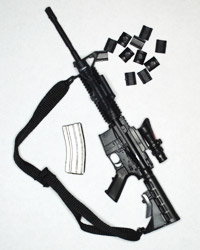 Subway Survivor: M4 Carbine With Scope, Flashlight & Rail Covers