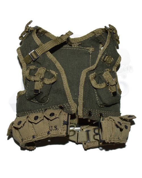 DiD WWII US 2nd Ranger Battalion Series 4 Private Jackson: Ranger Assault Vest With Cartridge Belt Attached