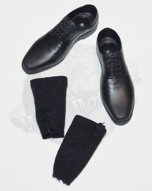 ADD Toys War Wolves (Suit Version): Dress Shoes With Sock Inserts (Peg Insert Style) (Black)