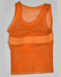 Craft One Fighter: Orange Fishnet Tank Top