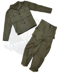 FacePool WWII US Ranger Private Rifleman France 1944: HBT Shirt & Trouser Pants