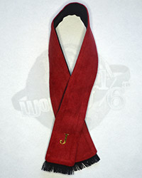 New Low Price!  DAM Toys Gangster's Kingdom - Spade J Memories: Fringed Scarf With "J" Embroidered In Gold (Red)