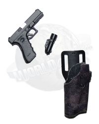 Mini Times SEAL Team Navy Special Forces: P226 Pistol With Tac Light & Subdued Camouflage Holster
