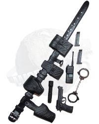 Present Toys Police Robot T-1000: Police Garrison Belt with Pistol, Flashlight, Handcuffs (Metal), Radio, Magazines x 2 & Pouches