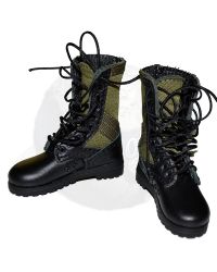 QO Toys Vietnam War US Army 101st Airborne Division in Hamburger Hill 1969: 3rd Pattern Jungle Boot with Panama Sole (Early Stage)