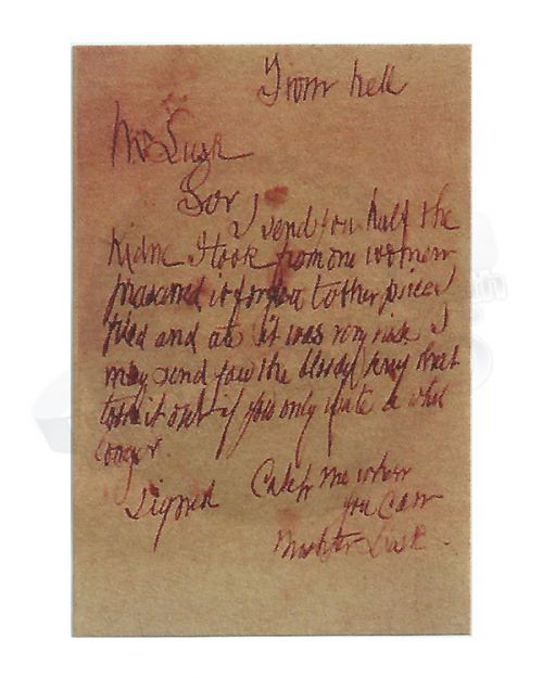 Ring Toys Infamous Misty Midnight Jack the Ripper: Letter From Hell