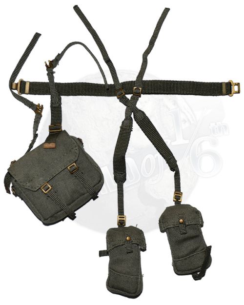 Dragon Models Ltd. WWII Allies British Belt, Suspenders, Ammunition Pouches & Pack (OD)