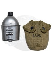Blue Box Toys WWII US Army Red Parker Canteen, Cup & Canvas Pouch