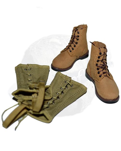 UJINDOU WW2 USMC Battle of Okinawa: Flesh Out Boots & Gaiters