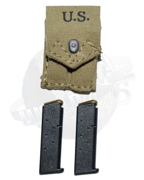 UJINDOU WW2 USMC Battle of Okinawa: M1911 Ammunition Pouch with Magazines x 2