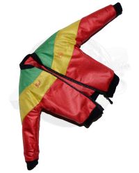Win C. Studio Legendary Pacifist Singer: Jamaican Flag Design Bomber Jacket