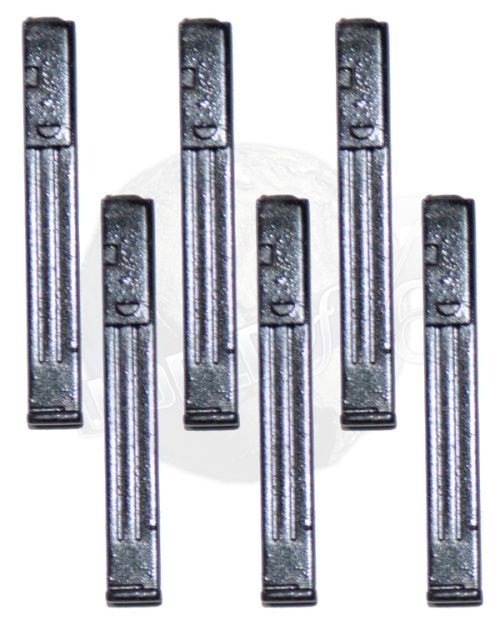 DiD Toys WWII Axis MP38, MP40 Ammunition Magazines x6 (Metal)