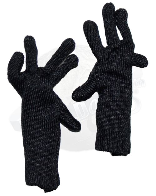 Knitted Cloth Gloves (Black)