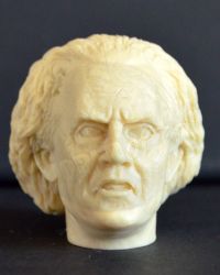 Back To The Future Dr. Emmett Brown Head Sculpt (Unpainted)