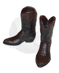 Dark Toys Anton Deluxe Edition: Crocodile Pattern Cowboy Boots (Brown)