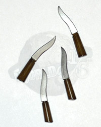 Dam Toys Gangsters Kingdom Juarez: Dagger Knives With Wood Handles x 4