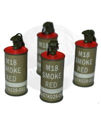 Art Figures LAPD SWAT: M18 Smoke Grenade x 4 (Red)