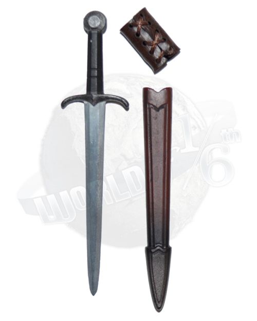 Pop Toys King Henry V of England: Large Dagger with Scabbard & Sheath (Metal)
