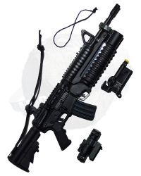 Modern Weapons M4 Rifle With M203 Grenade Launcher, Scope, AN/PEQ-2 Laser Sight & Sling