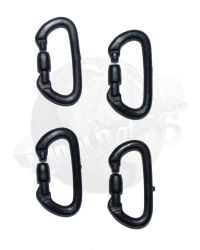 Toy Soldier Carabiners x 4 (Black)