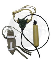 Dragon Models Ltd. WWII US Army Air Force Pilot Breathing Apparatus With Air Tank & Pouch