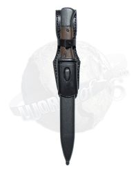 Dragon Models Ltd. Axis Hugo Bayonet (Brown Handle) & Molded Sheath (Black)