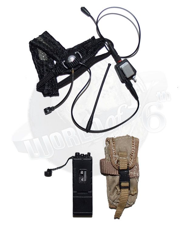 Dam Toys Navy SEAL SDV Team 1 Operation Red Wings: M4S Headset With SPI NSW PTT, AN/PRC-148 Radio & MBITR Radio Pouch