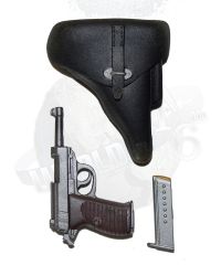 Dragon Models Ltd. WWII Axis P38 Pistol With Molded Holster & Two Magazines