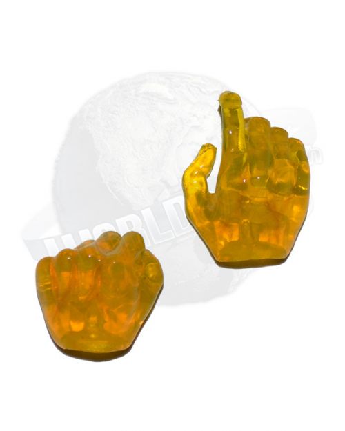 SooSoo Toys Iron Warrior 2.0: Translucent Fisted And Right Trigger Hand Set (Yellow)